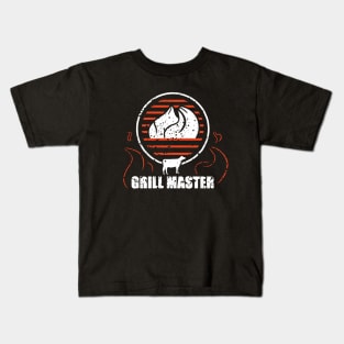 cool master of the grill father's day gift for grill lover Kids T-Shirt